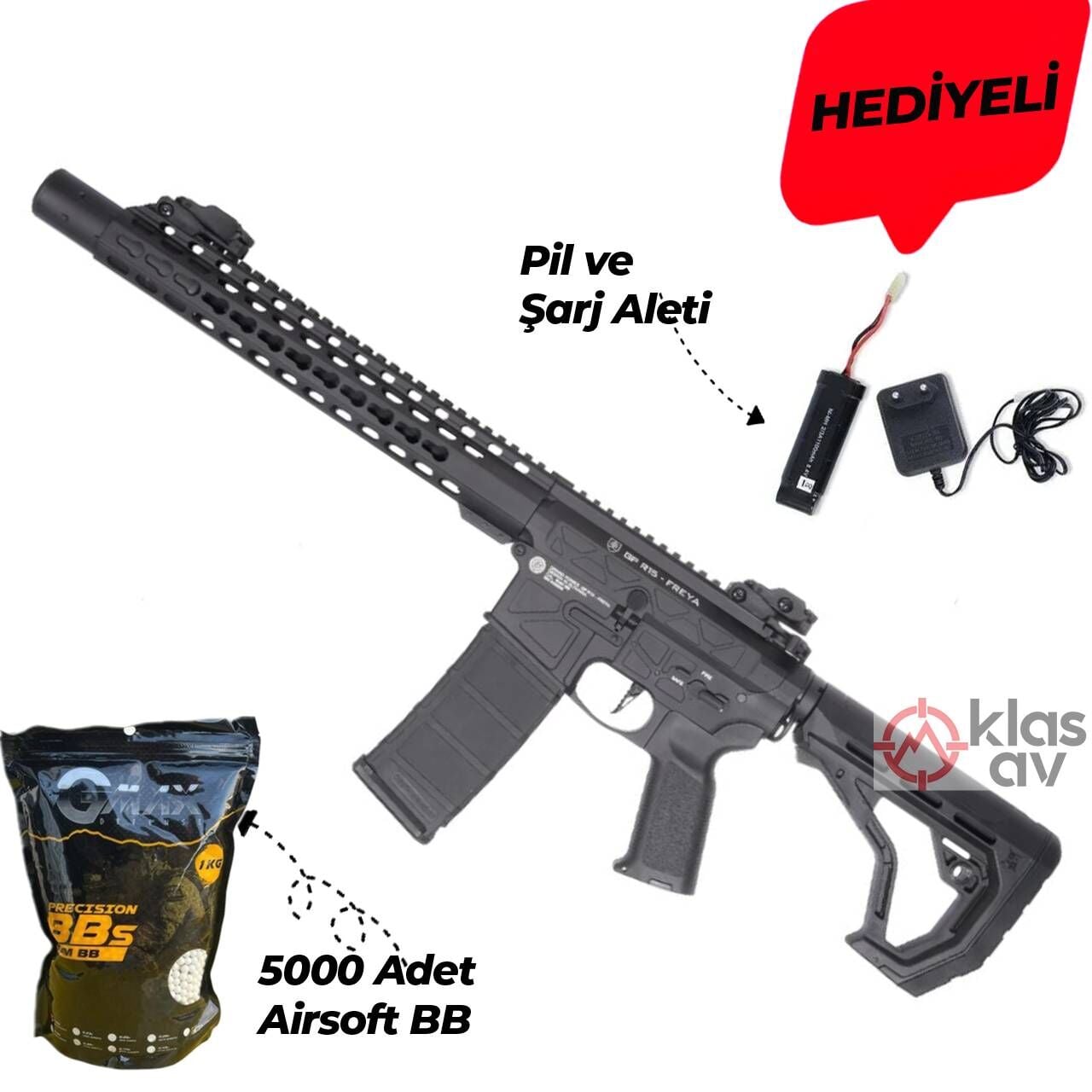 Delta Armory FREYA R15 SilentOps DMR Siyah AEG Airsoft Tüfek