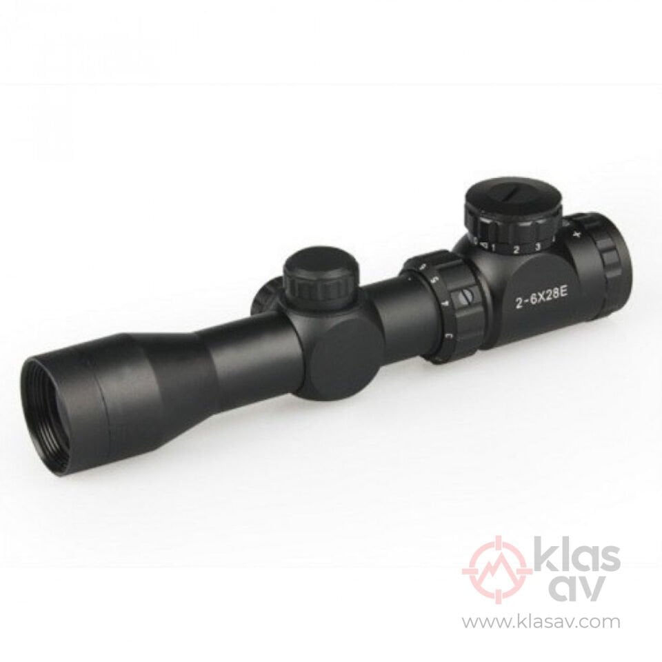 Nikula 2-6x28 Zoomlu Çift Işık Kaynaklı Tüfek Dürbünü