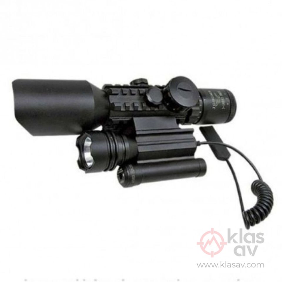 Nikula 3-10x42 Zoomlu Çift Işıklı Lazerli Tüfek Dürbünü
