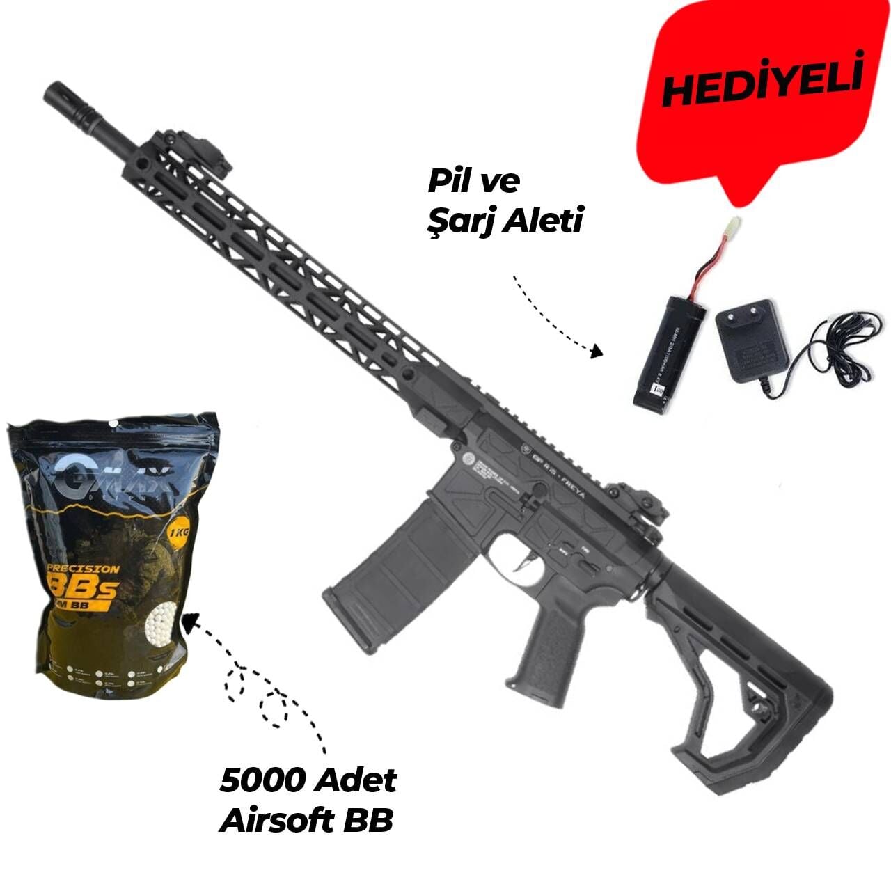 Delta Armory FREYA R15 M-LOK 14'' Siyah AEG Airsoft Tüfek