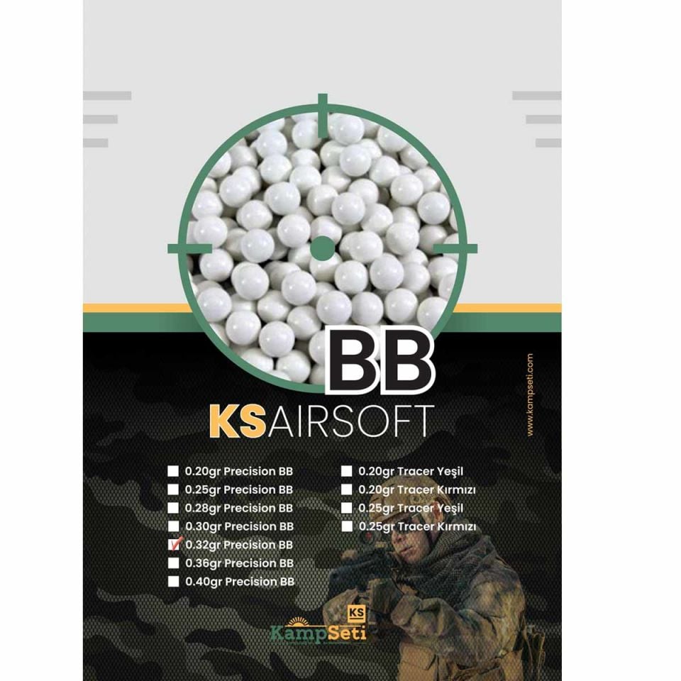 KSAirsoft 0.32 Gr Airsoft BB Mermi 1 KG-3100 Adet