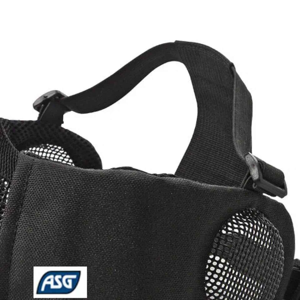 ASG Kulak ve Ağız Korumalı Siyah Airsoft Maskesi