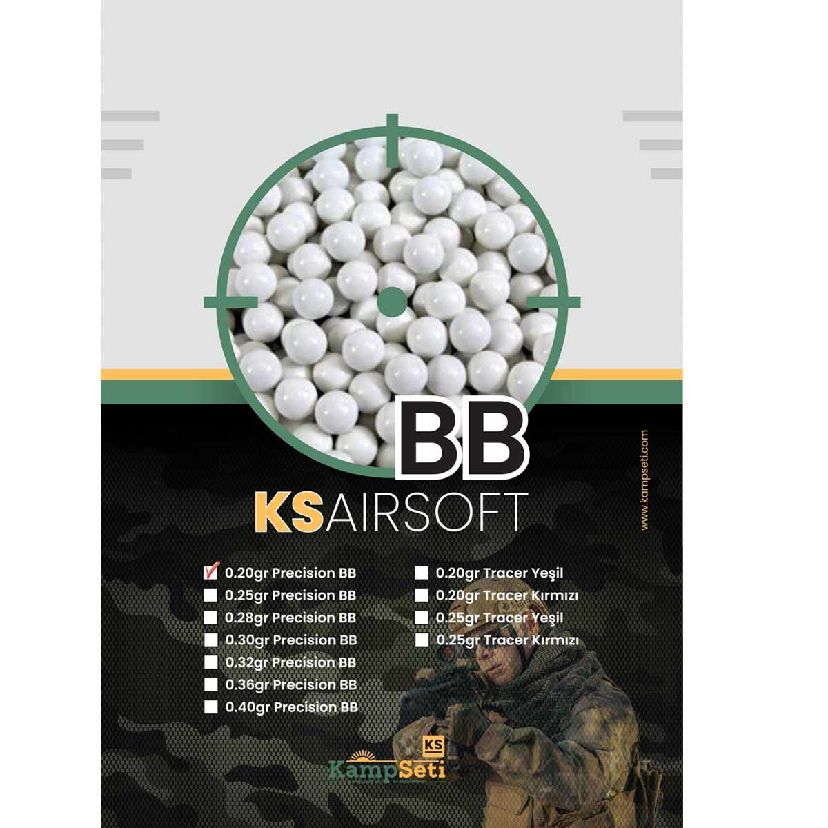 KSAirsoft 0.20 Gr Airsoft BB Mermi 1 KG-5000 Adet