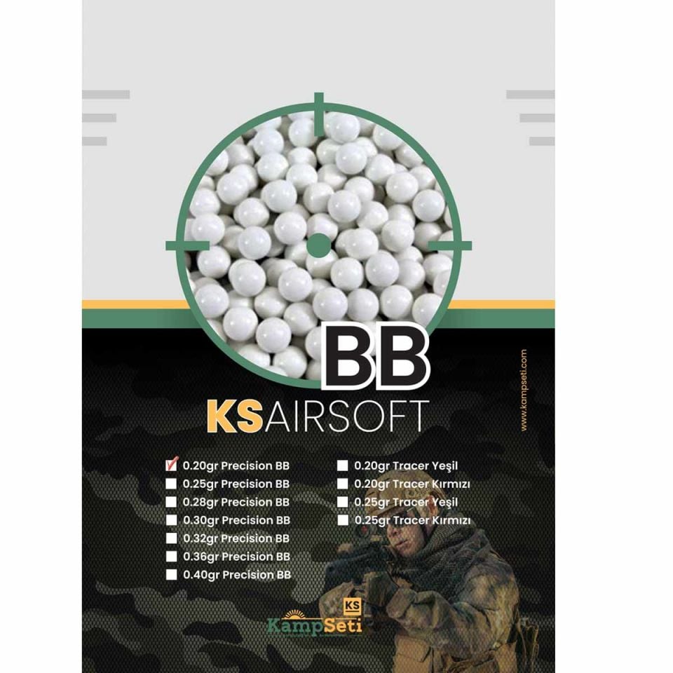 KSAirsoft 0.20 Gr Airsoft BB Mermi 1 KG-5000 Adet