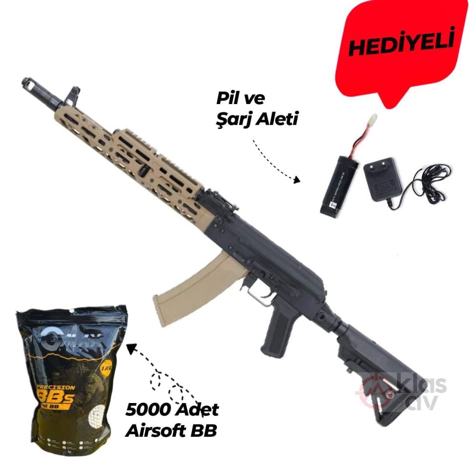 Specna Arms SA-PJ14 KPYK PRIME™ AK47 Airsoft Tüfek Half-Tan