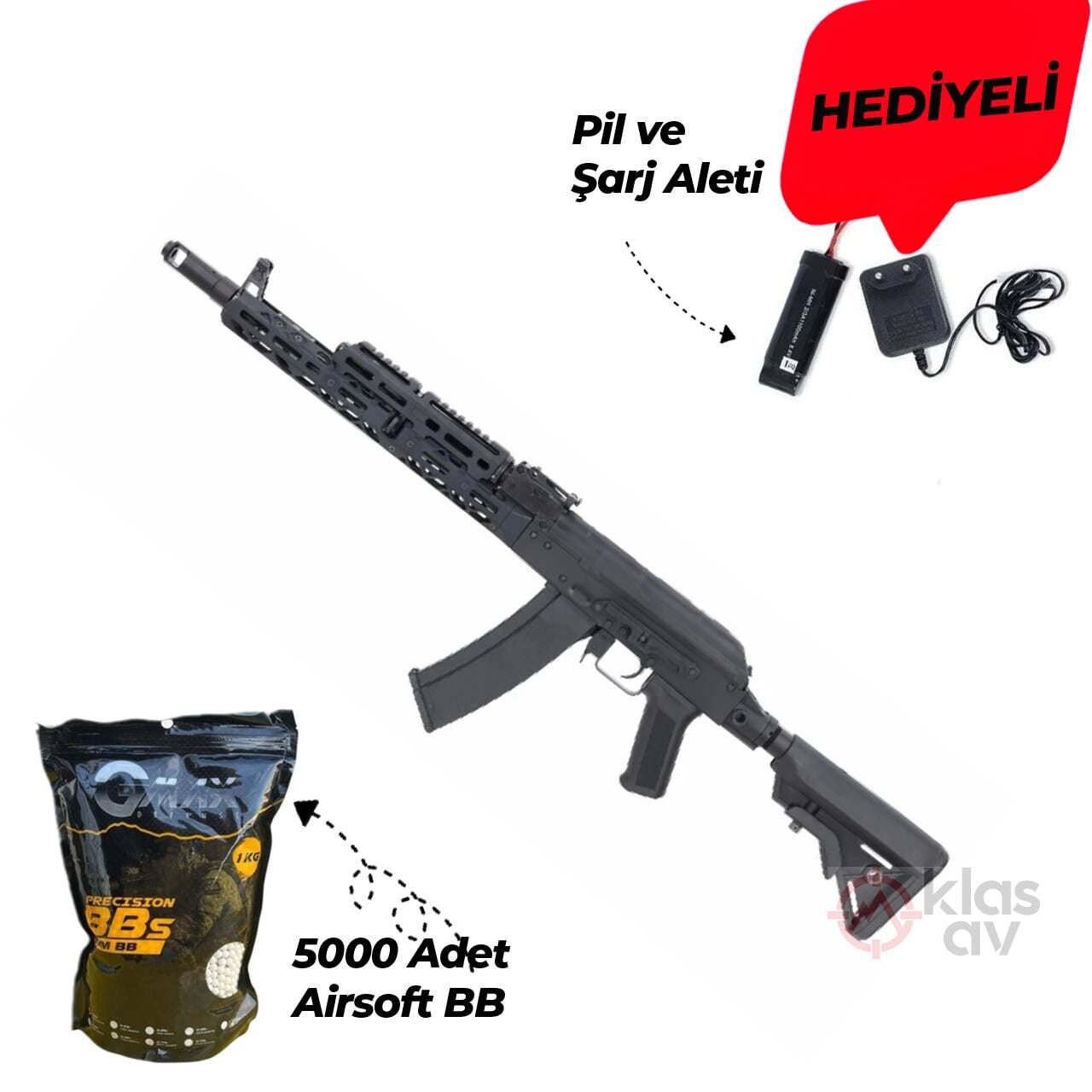 Specna Arms SA-PJ14 KPYK PRIME™ AK47 Airsoft Tüfek Siyah