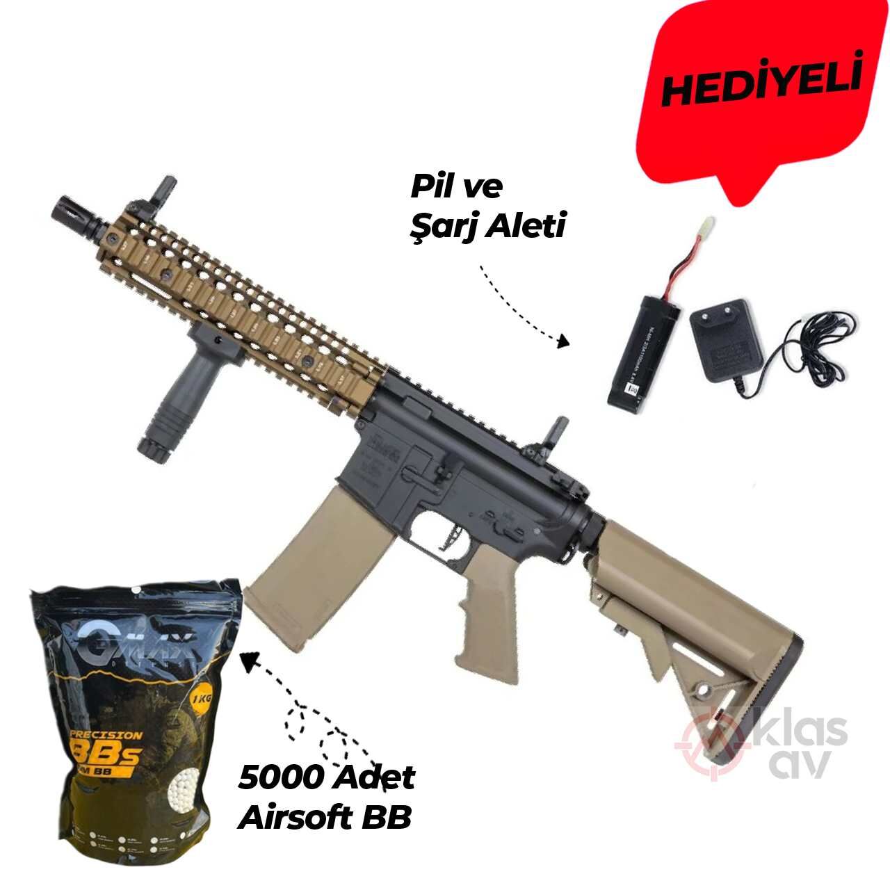 Specna Arms Daniel Defense® MK18 SA-P19 Prime™ Airsoft Tüfek Aster II Chaos Bronze