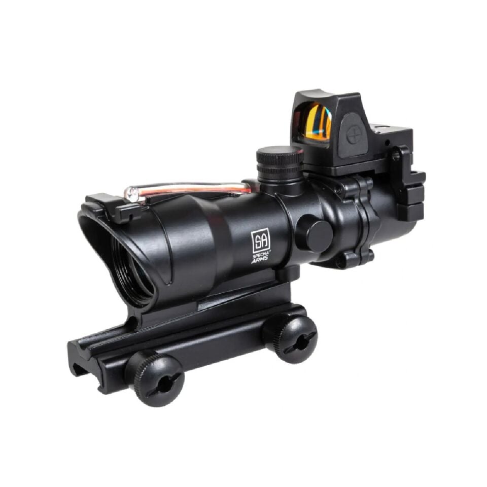 Specna Arms CORE™ RedFiber 4x32 Airsoft Dürbünü + Sharp Red Dot Siyah