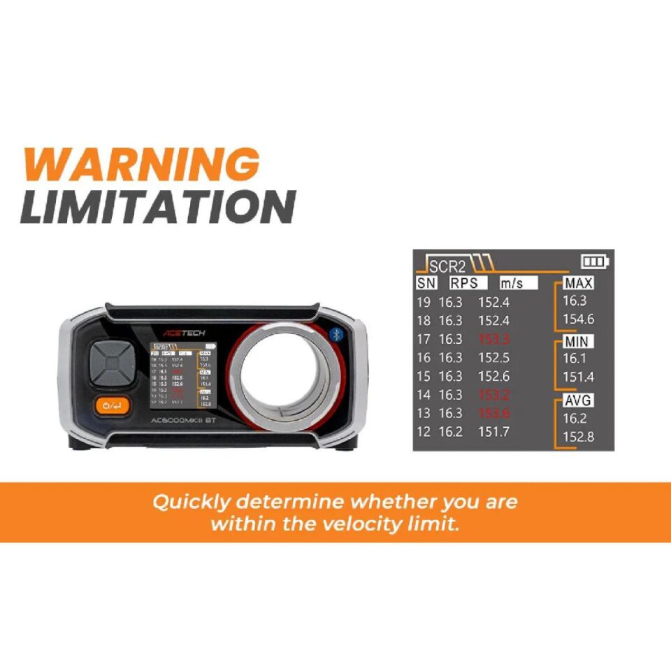 ACETECH AC6000 MK3 Bluetooth Chronograph (Krono) Siyah