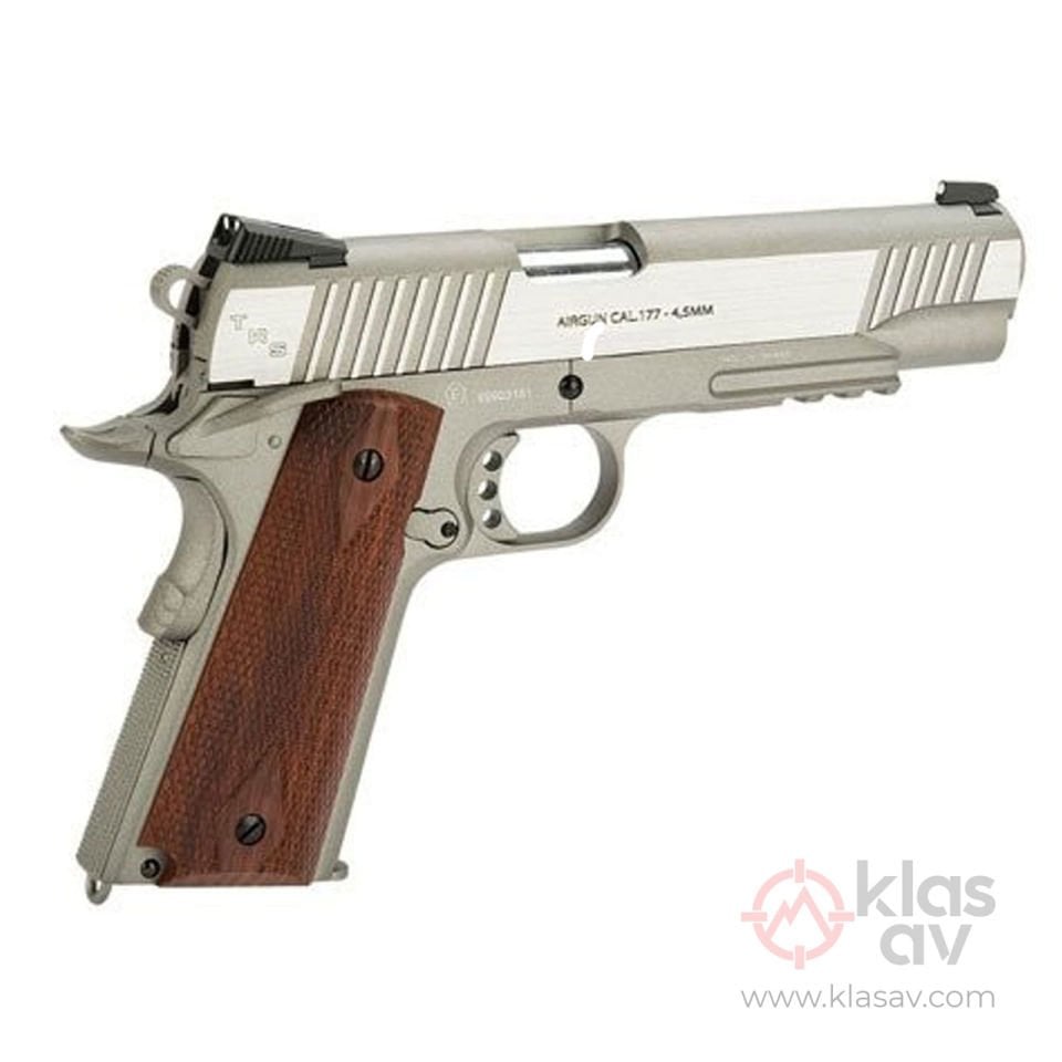 CYBERGUN Swiss Arms 1911 TR Gümüş 4.5mm Blowback Havalı Tabanca