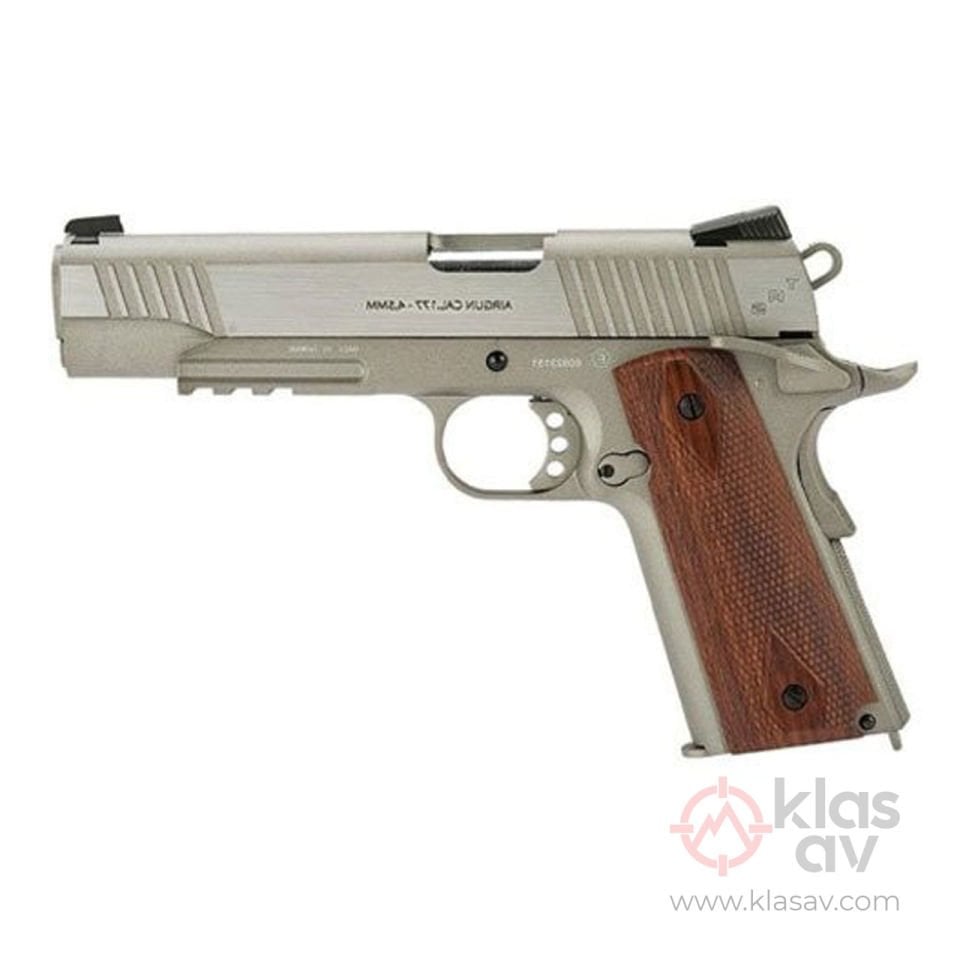 CYBERGUN Swiss Arms 1911 TR Gümüş 4.5mm Blowback Havalı Tabanca