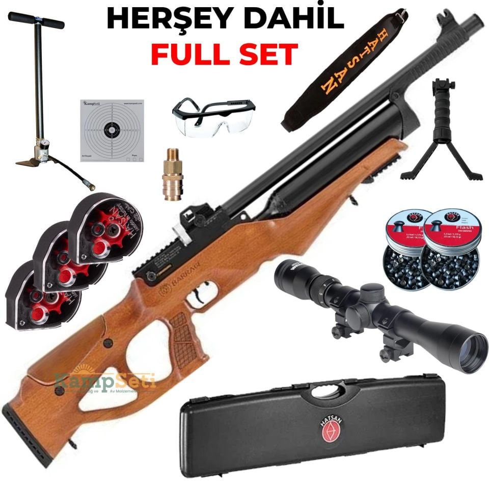 Full Set Hatsan Barrage Ağaç PCP Havalı Tüfek