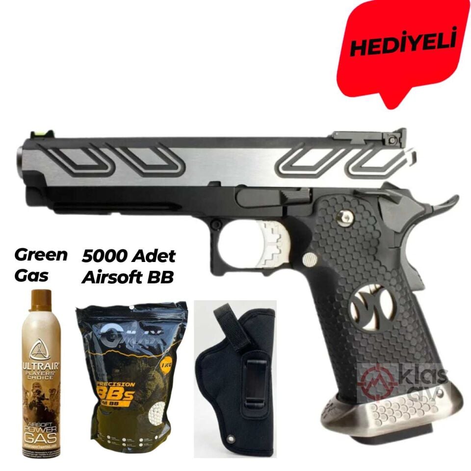 AW Custom Hi-Capa Gas Blowback GBB Airsoft Tabanca 2TONE