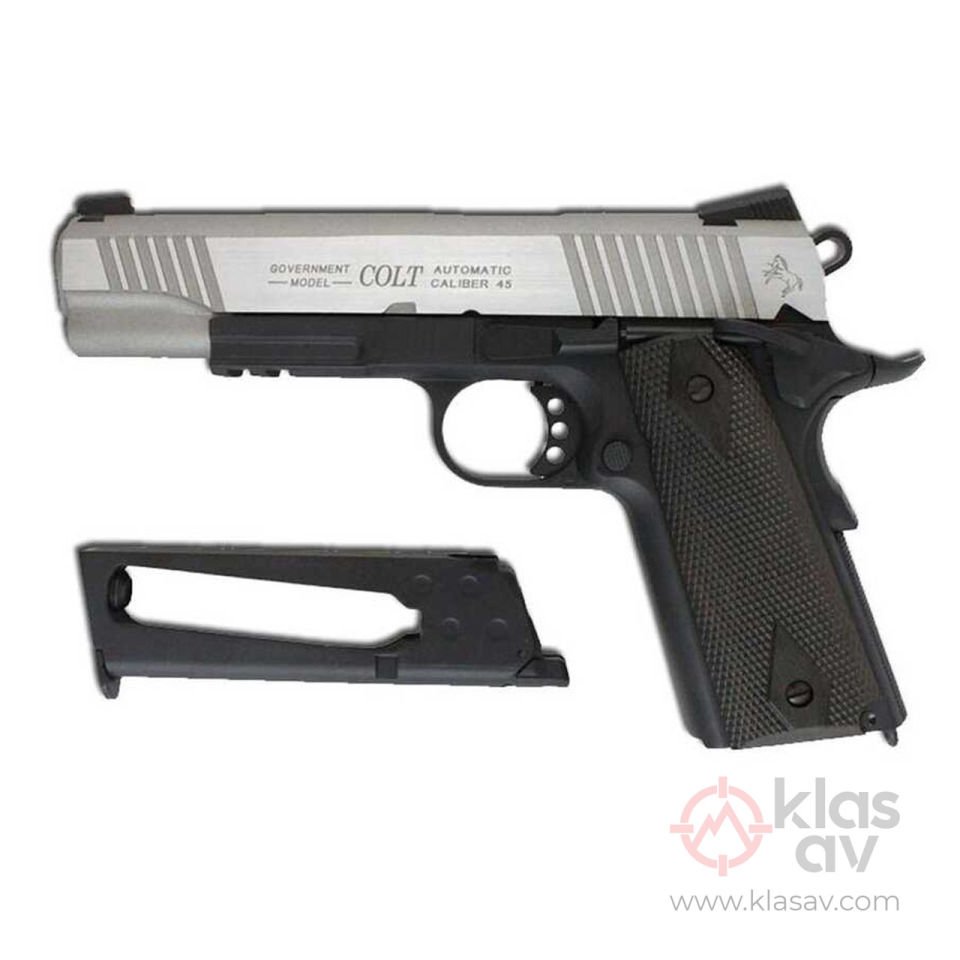 CYBERGUN Colt 1911 GBB Siyah DT Blowback Airsoft Tabanca