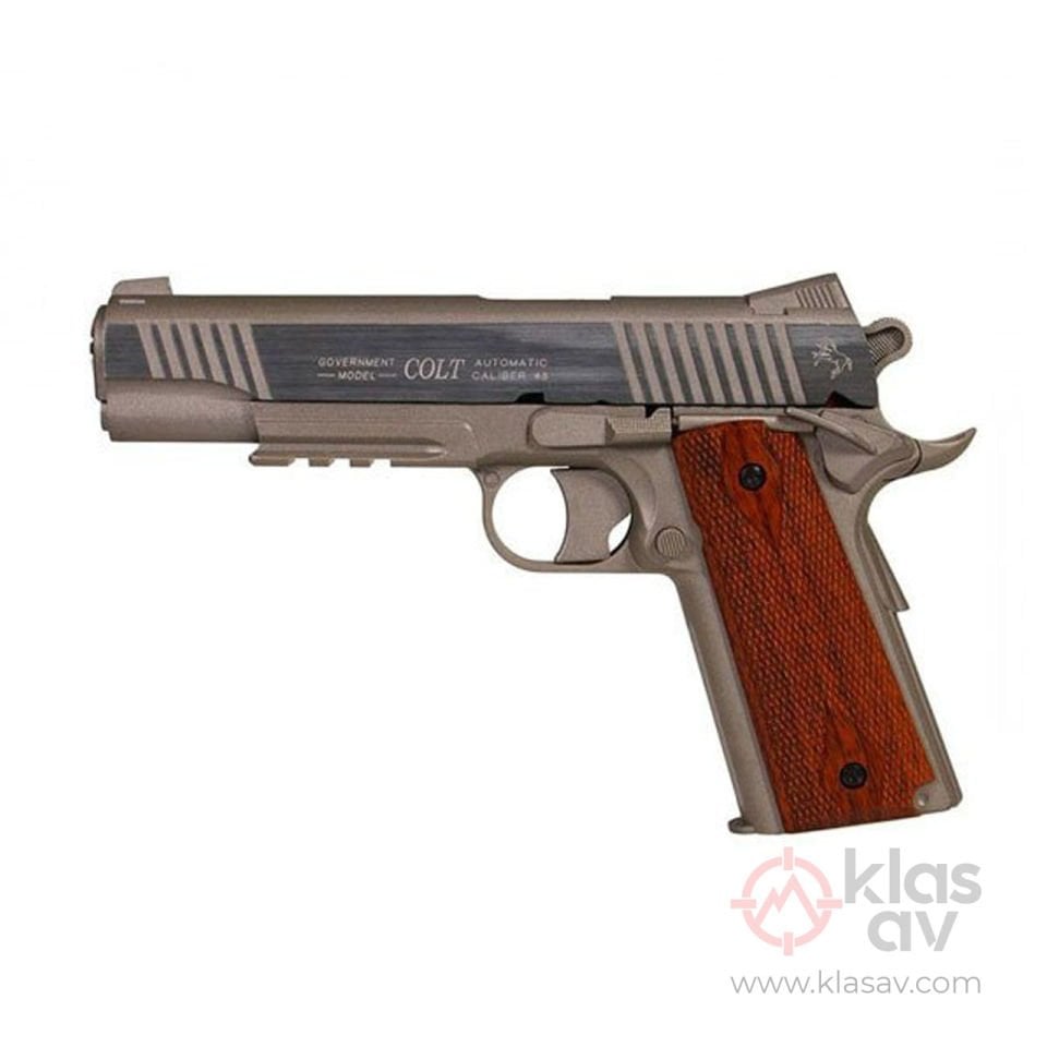 CYBERGUN Colt 1911 Rail Gun Gümüş Airsoft Tabanca 6mm