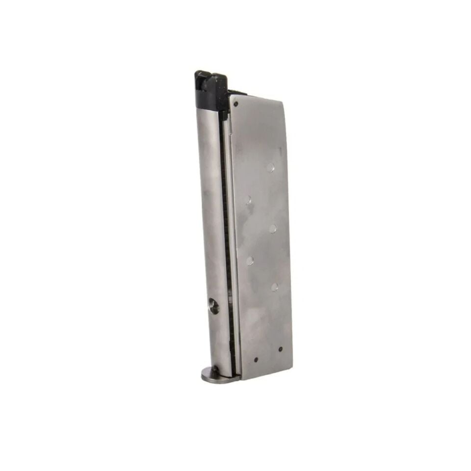 WE M1911A Silver GBB 15BB Airsoft Tabanca Şarjörü (Metal Taban)