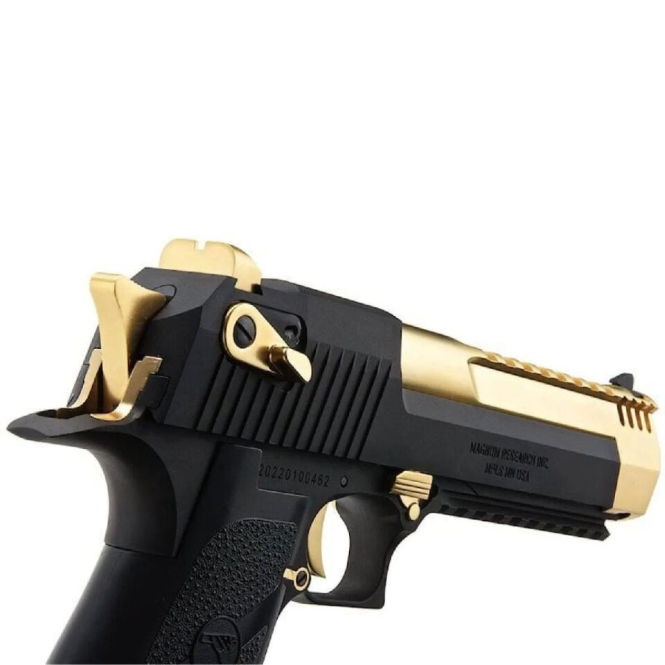 Cybergun Desert Eagle Raylı L6 Gold Siyah GBB Airsoft Tabanca