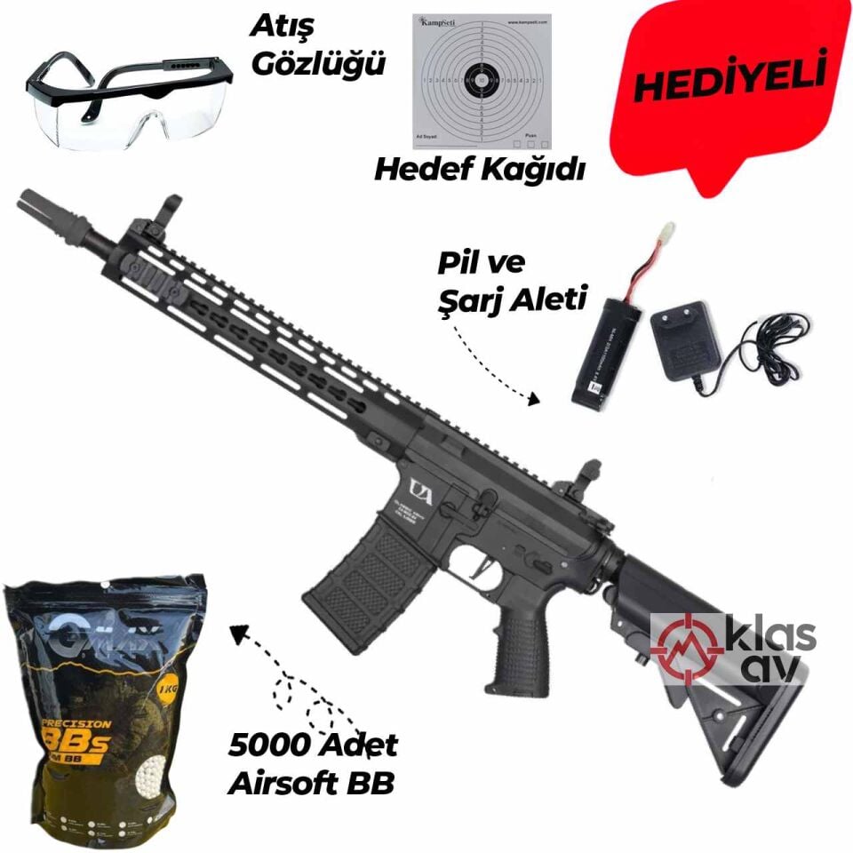 Classic Army M4 ECS 12'' ARS4 Rail Airsoft Tüfek - Siyah