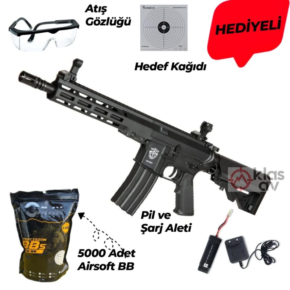 Classic Army M4 MK16 Skirmish AEG Airsoft Tüfek - Siyah