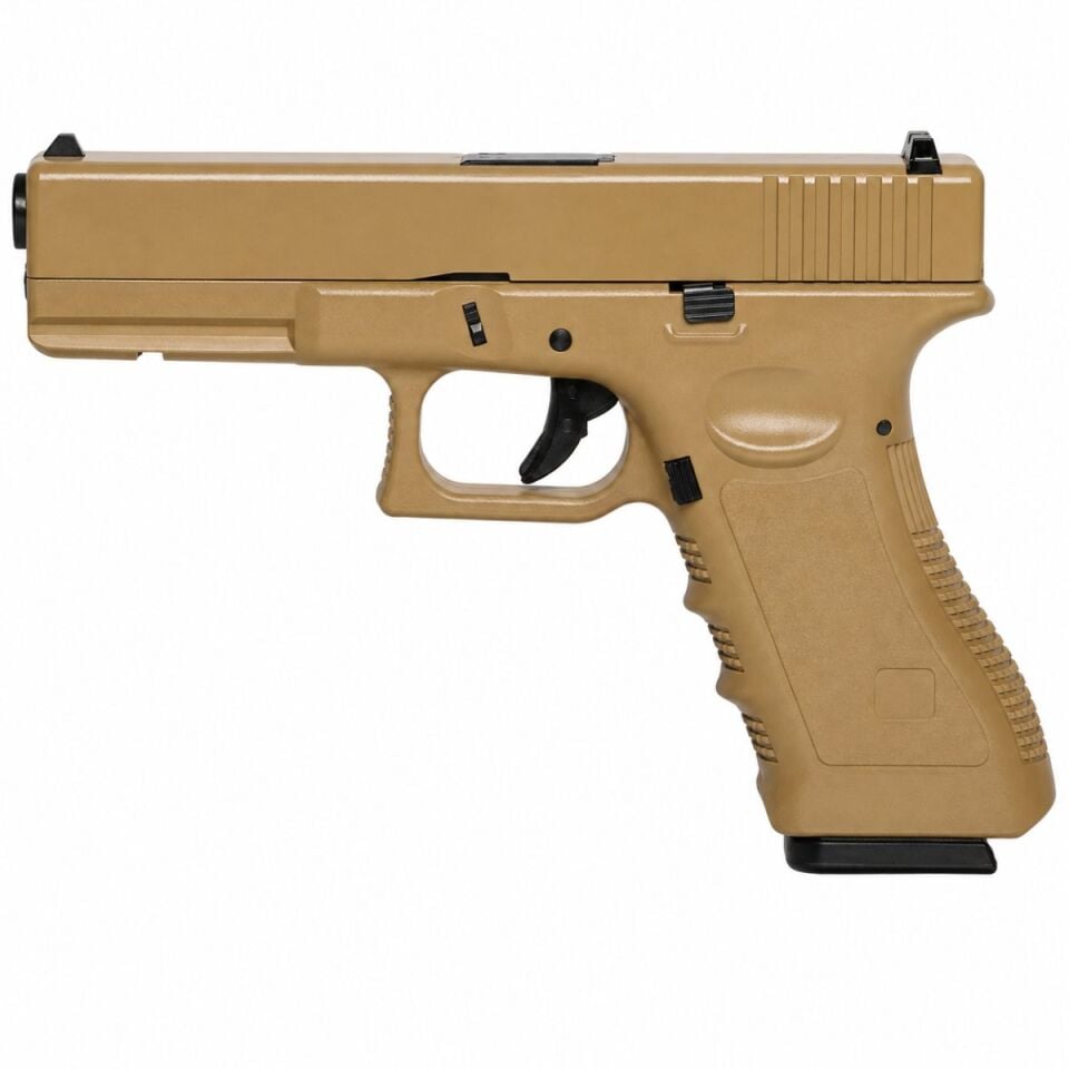 Vigor Glock 17 RA1 Blowback Airsoft Tabanca Tan (Metal Sürgülü)