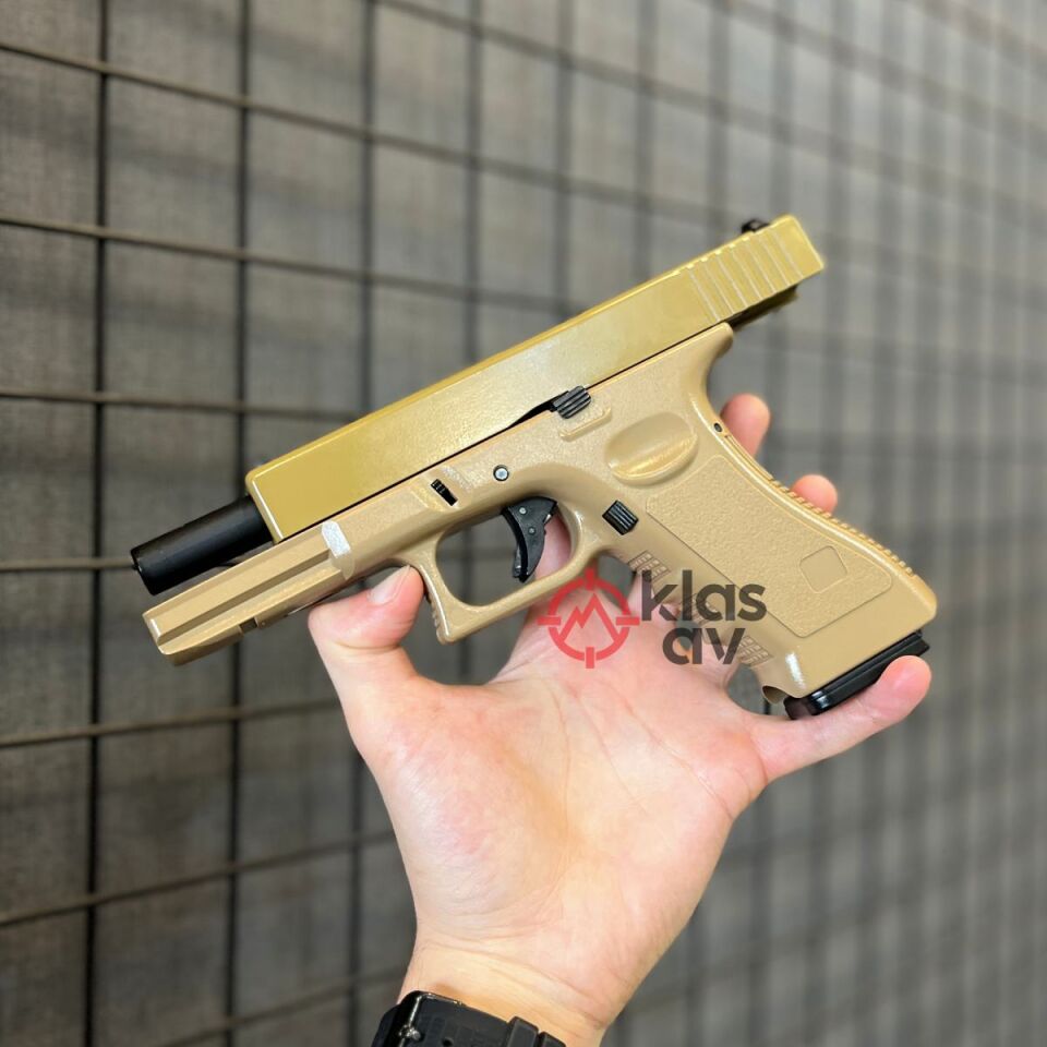 Vigor Glock 17 RA1 Blowback Airsoft Tabanca Tan (Metal Sürgülü)