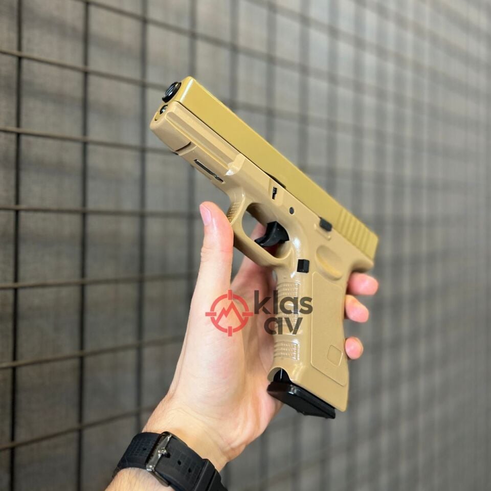 Vigor Glock 17 RA1 Blowback Airsoft Tabanca Tan (Metal Sürgülü)