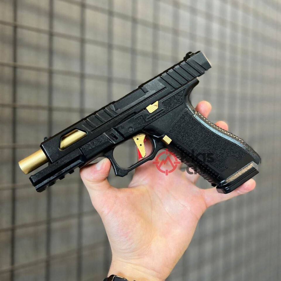 Regalarms Glock 17 Custom S1 Gold GreenGas Blowback Airsoft Tabanca