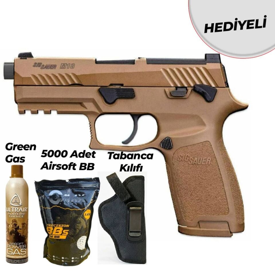 Sig Sauer P320 M18 Blowback Airsoft Tabanca Tan