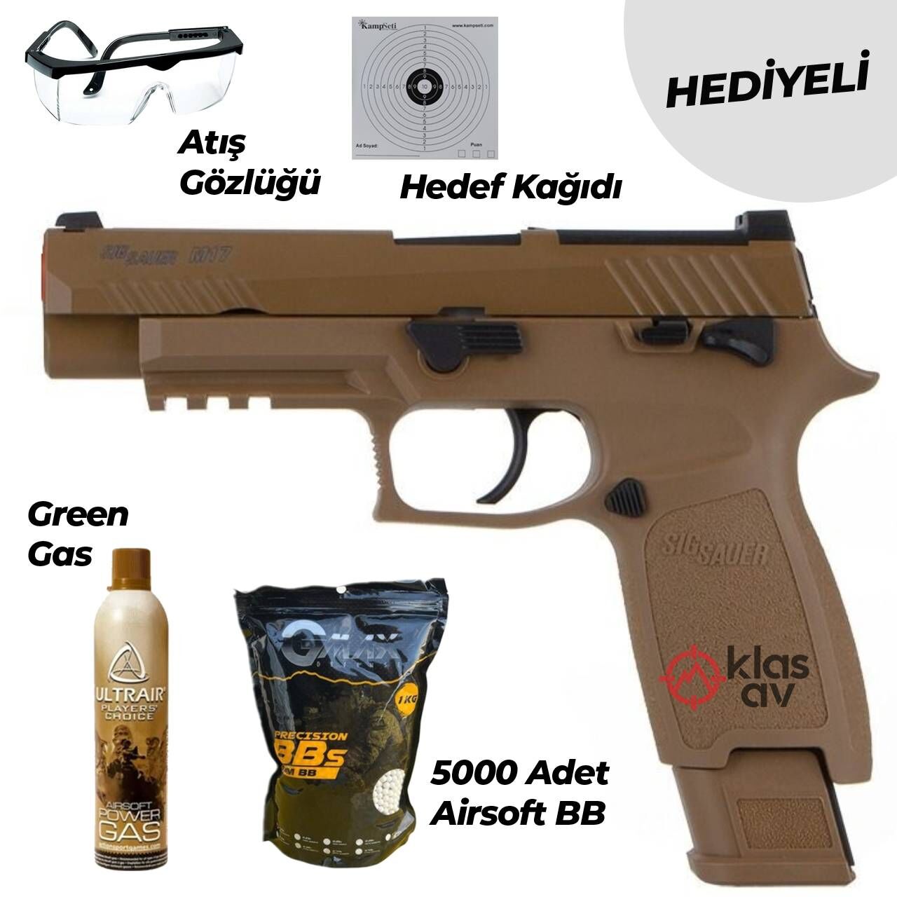 Sig Sauer P320 M17 Çöl Airsoft Tabanca 6mm