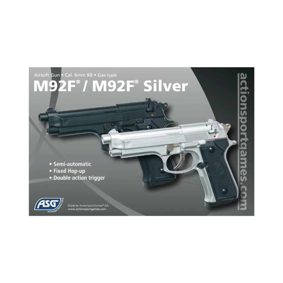 ASG M92F Green Gazlı Siyah Airsoft Tabanca