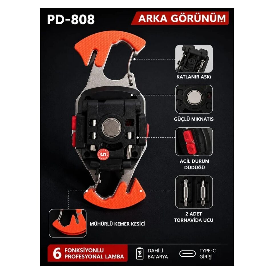 Powerdex PD-808 Çok Fonksiyonlu Kamp Lambası
