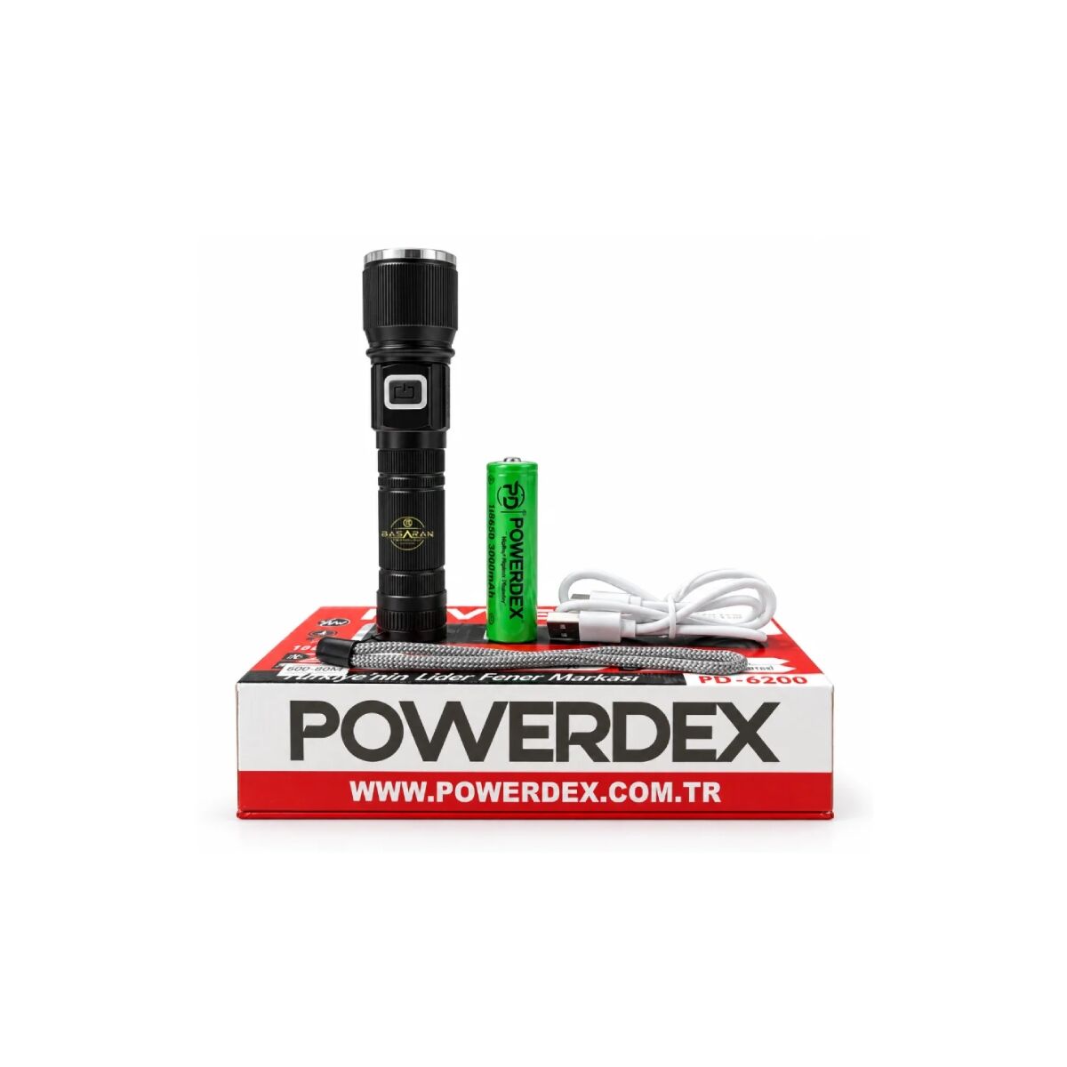 Powerdex PD-6200 Zoomlu Metal Gövde El Feneri (1500 Lümen)