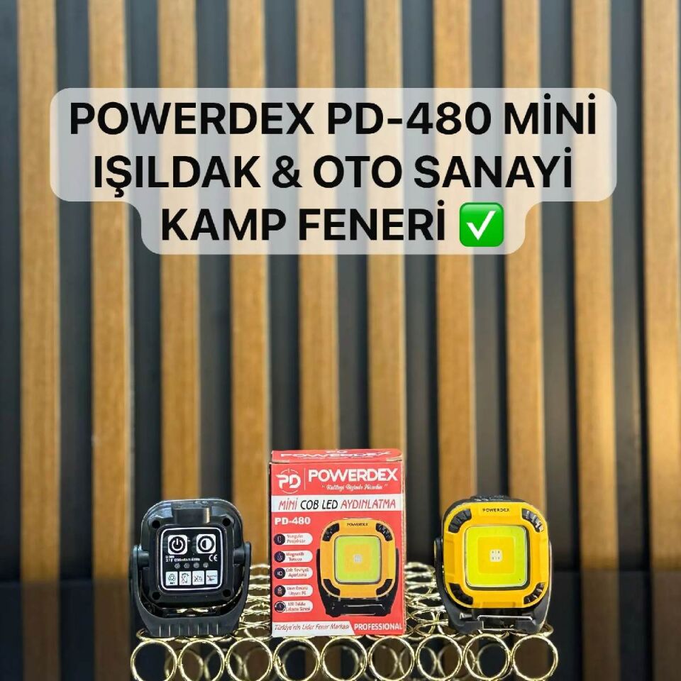 Powerdex PD-480 Şarjlı Mini COB LED El Feneri
