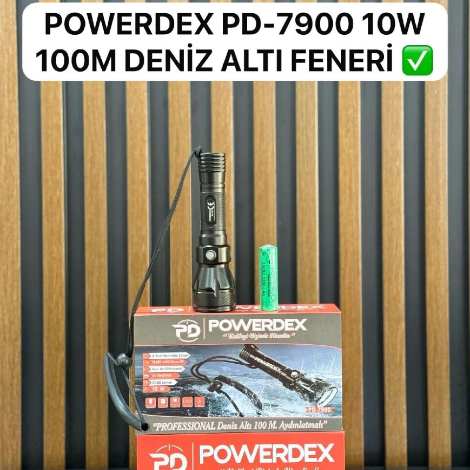 Powerdex PD-7900 Su Altı Dalış El Feneri (2000 Lümen)